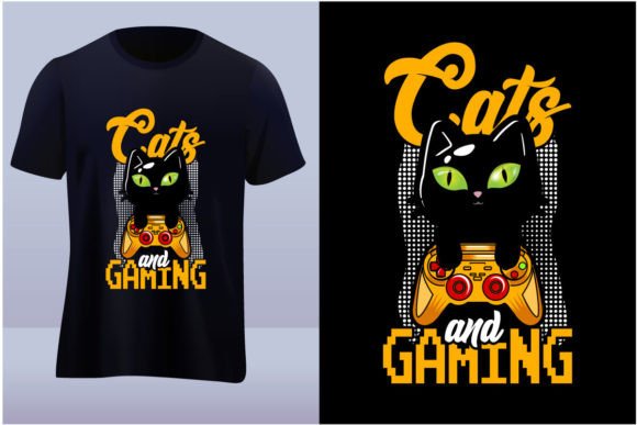 Cats Graphic Gaming Tshirt Design: A Creative Asset for Modern Brands