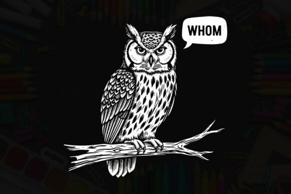 Celebrate Educators: The Graphic Owl with Speech Bubble T-Shirt
