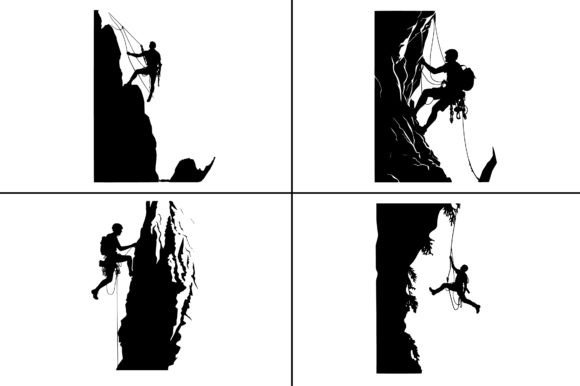 Climbing Silhouette Vector Graphic: The Ultimate Design Asset