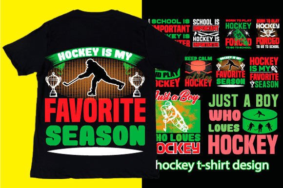 Hockey T-Shirt Bundle Graphic Design: Your Instant Creative Toolkit