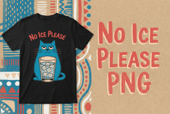 No Ice Please: A Cat Coffee Graphic for Grumpy Mornings