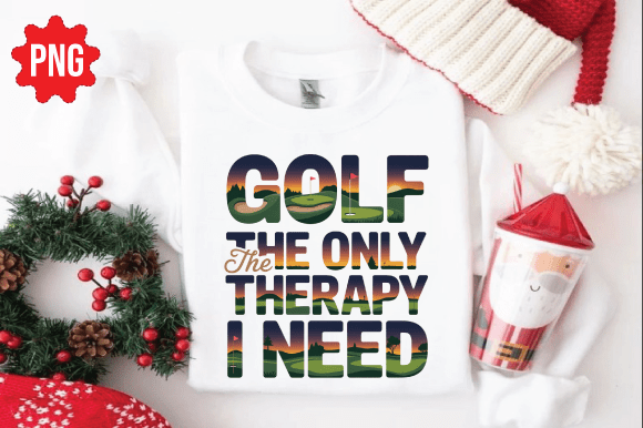 Trendy Golf Lover Graphic T-Shirt PNG: A Designer's Asset